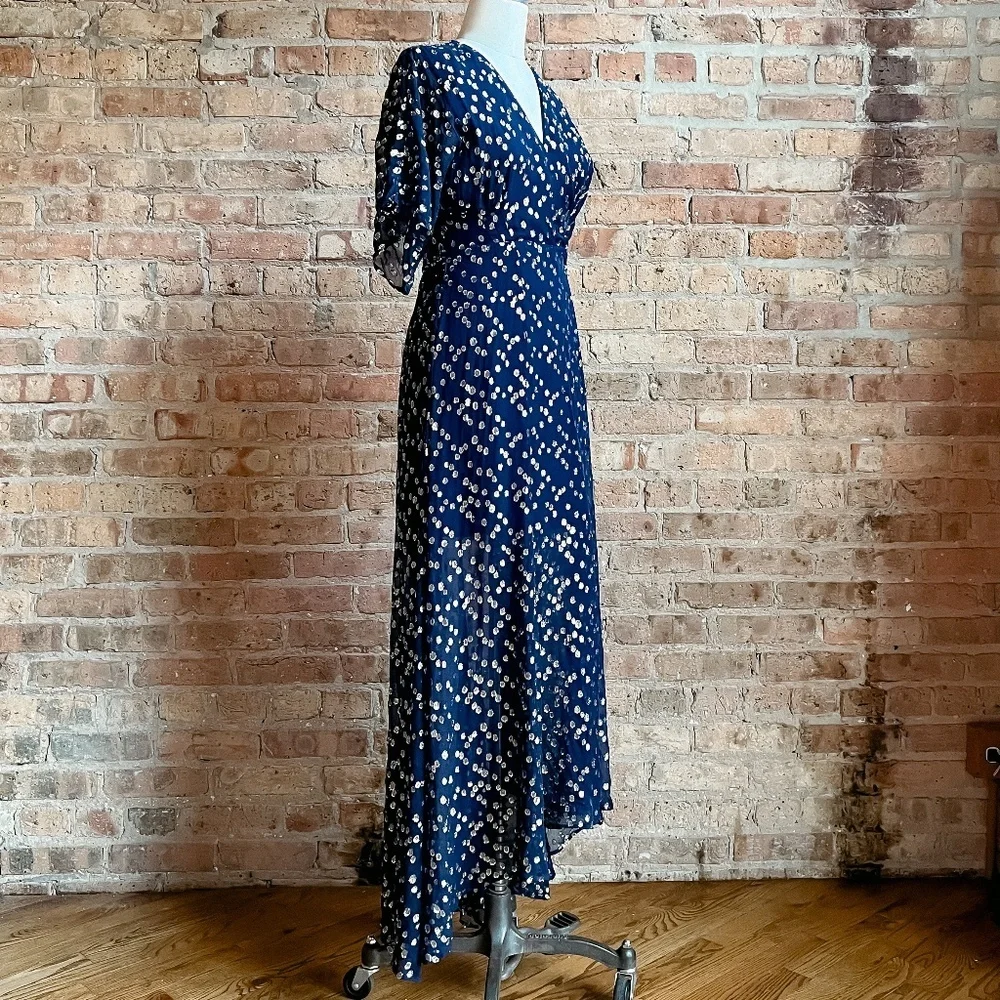 Hutch Gemma Maxi Dress in Metallic Navy - Picture 9 of 15
